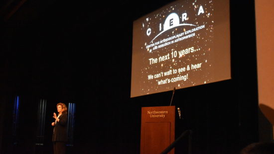 Vicky Kalogera speaks during 10th Annual Public Lecture